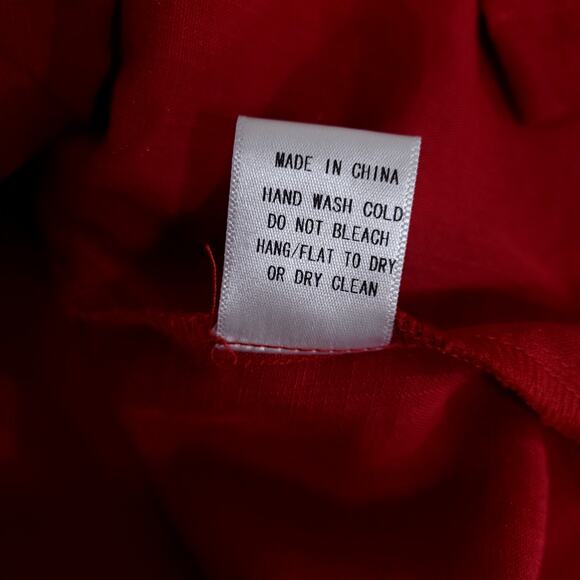 Love Kuza Dress Womens Small Red Midi Below Knee Cotton Linen Summer Office - Picture 8 of 15